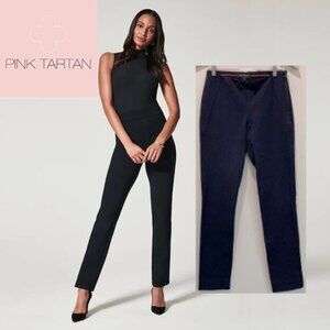 Pink Tarten Blue Scuba Ponte Straight Leg Pant